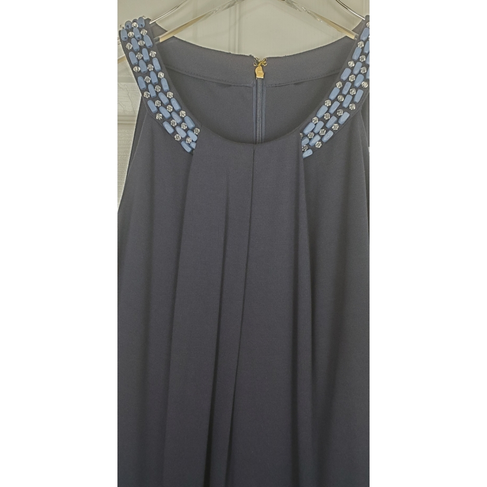 NWT Karl lagerfeld navy ruffle sleeveless dress - Picture 5 of 12